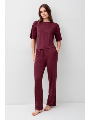 Artış Collection Kısa Kollu Basic Esnek Likralı Viskoz Soft Pijama Takım 18215