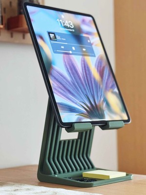 Tablet ve iPad Standı - Masaüstü Tablet Tutucu - Beyaz