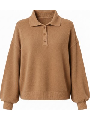 Retrobird Polo Yaka Basic Kazak Kadın Camel