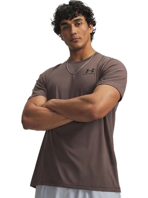 Under Armour 1326799-200 Ua M Sportstyle Lc Ss Kahverengi Yuvarlak Yaka Loose Fit Düz Erkek T-Shirt