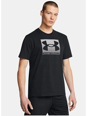 Under Armour 1386793-001 Ua M Boxed Sports Updat Siyah Yuvarlak Yaka Loose Fit Baskılı Erkek T-Shirt
