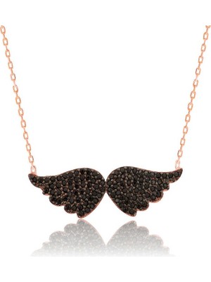 Inure Jewelry Gümüş Melek Kanadı Bayan Kolye