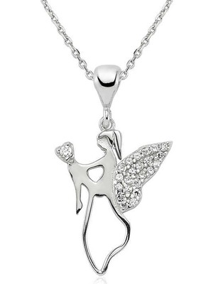 Inure Jewelry Gümüş Melek Annem Bayan Kolye