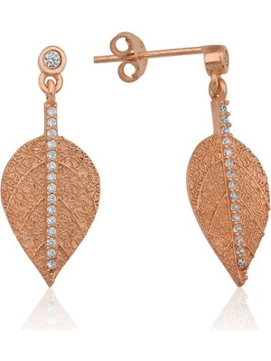 Inure Jewelry Gümüş Yaprak Küpe