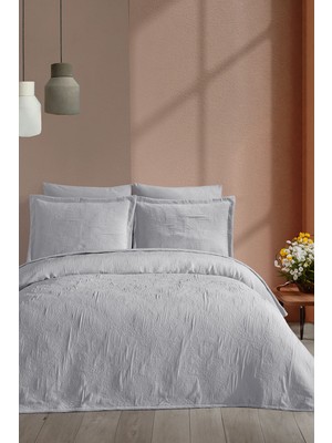 Elart Nice Yatak Örtüsü Tek Kişilik 2 Parça (180x240 cm) Gri