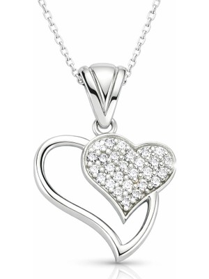 Inure Jewelry Gümüş Kalpli Bayan Kolye