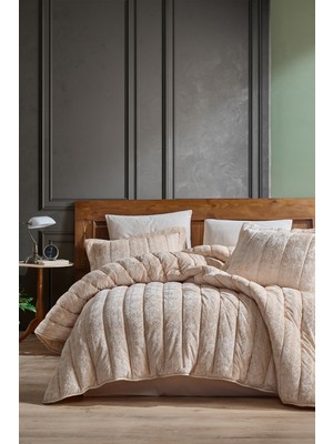 Elart Velvet Comfort Uyku Seti 3 Parça Çift Kişilik Kadife Cappuccino