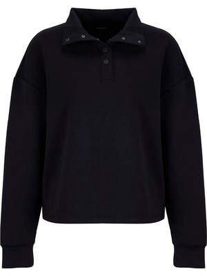 Fabrika Siyah Kadın Loose Fit Sweatshirt F6WL-SWT0032-M