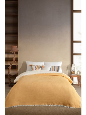 Elart Rubby Pike Tek Kişilik Müslin (160x220 cm) Sarı