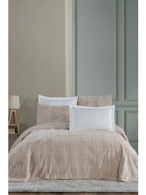 Elart Lena Comfort Set Uyku Seti Çift Kişilik 6 Parça (230x240 cm) Vizon