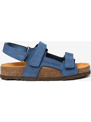 Greyder Erkek Çocuk Mavi Hakiki Deri Sandalet 5Y5NS65902