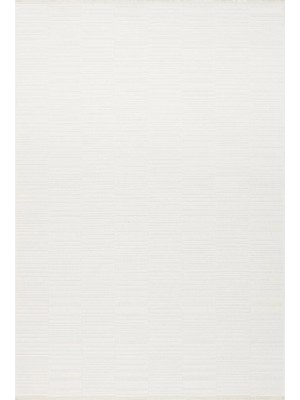 Eko Halı Mono Loop 01 White Sisal Görünümlü Bukleli Kaymaz Tabanlı Yıkanabilir Halı