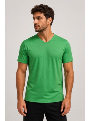 Beyome Unisex V Yaka Oversize Tişört Kadın Erkek Rahat Kesim Kısa Kollu %100 Pamuk V Yaka Tişört