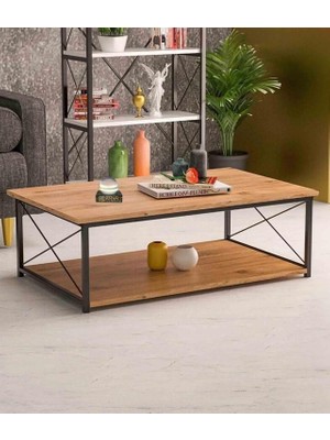Reyo Falez Orta Sehpa Double Minimalist Ceviz