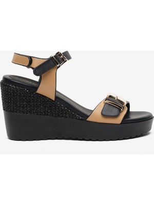 Greyder Kadın Siyah Hakiki Deri Topuklu Sandalet 6Y2WS59368