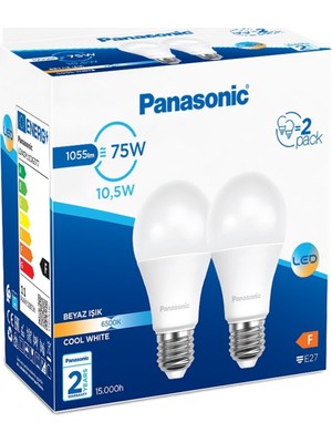 Panasonic LED E27 10.5W Ikili Paket Beyaz Işık (4'li Paket)