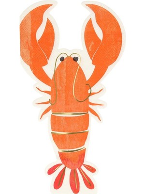 Meri Meri - Lobster Napkins - Istakoz Peçeteler - 16'lı