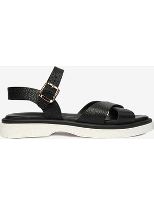 Greyder Kadın Siyah Hakiki Deri Sandalet 4Y2CS59006