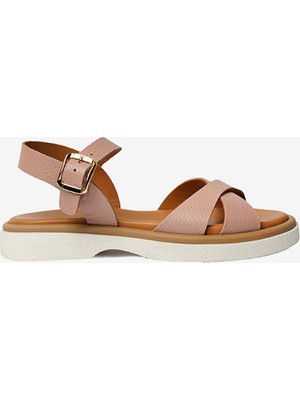 Greyder Kadın Pudra Hakiki Deri Sandalet 4Y2CS59006