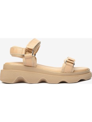 Greyder Kadın Krem Hakiki Deri Sandalet 4Y2WS59059