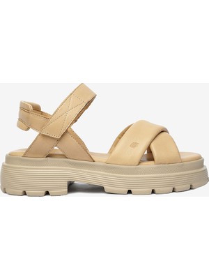 Greyder Kadın Krem Hakiki Deri Sandalet 4Y2TS59040