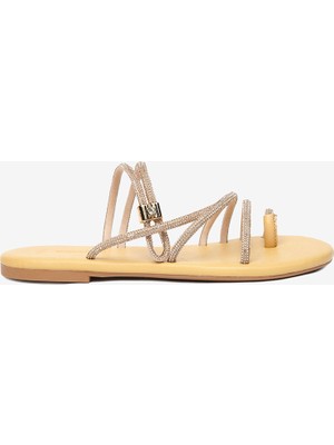 Greyder Kadın Pembe Taşlı Hakiki Deri Sandalet 4Y2WS59103