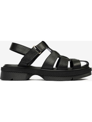 Greyder Kadın Siyah Hakiki Deri Sandalet 4Y2TS59012