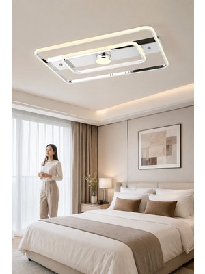 Esslight Mina 60 cm Plafonyer LED Avize 3 Renk Işık Modlu (Beyaz / Sarı / Gün Işığı)