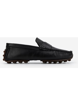 Valmenti Erkek Hakiki Deri Siyah Loafer Ayakkabı 1202 500-118 Erk Ayk Y26 Sıyah Srz Fl