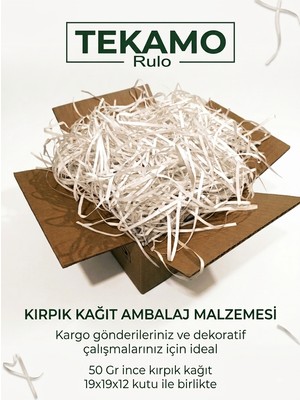 Tekamo Kırpık Kağıt Hediye Kutu Süsleme Dolgu Malzemesi Koli Dahil 19X19X12