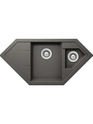 Schock Signus C-150  Silverstone Granit Eviye Koyu Gri (1002X500 Mm)