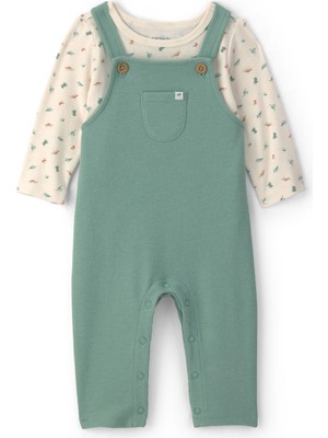 Carter's Erkek Bebek Salopet Set Yenidoğan-12 Ay Yeşil