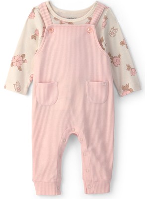 Carter's Kız Bebek Salopet Set Yenidoğan-12 Ay Pembe