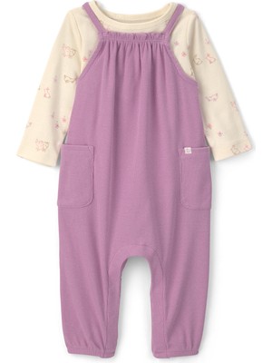 Carter's Kız Bebek Salopet Set Yenidoğan-12 Ay Mor