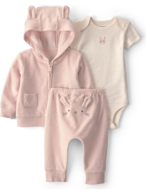Carter's Kız Bebek 3lü Hırkalı Set Yenidoğan-12 Ay Pembe