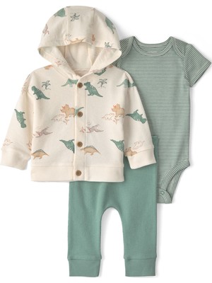 Carter's Erkek Bebek 3lü Hırkalı Set Yenidoğan-12 Ay Çok Renkli