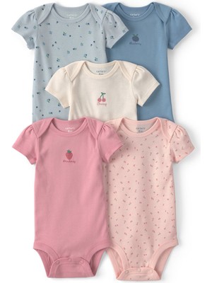 Carter's Kız Bebek Çoklu Paket Body Yenidoğan-24 Ay Çok Renkli