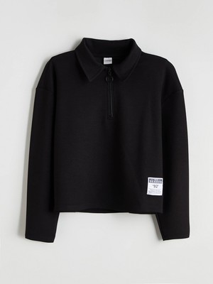 Lc Waikiki Yeni Sezon Kız Çocuk Polo Yaka Soft Touch Sweatshirt