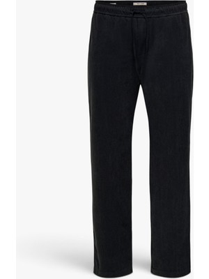 Only & Sons -Onsfade Loose Corduroy 0658 Pants Vd Erkek Siyah Pantolon - 5040177
