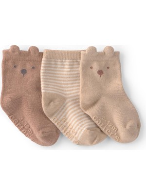 Carter's Bebek 3lü Çorap Yenidoğan-12-24 Ay Çok Renkli