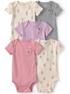 Carter's Kız Bebek Çoklu Paket Body Yenidoğan-24 Ay Çok Renkli