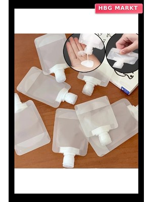 HBG Markt 3 Adet 100ML Krem Şampuan Kabı Tekrar Kullanılabilir Set