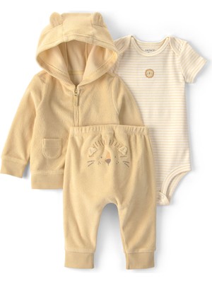 Carter's Bebek 3lü Hırkalı Set Yenidoğan-12 Ay Sarı