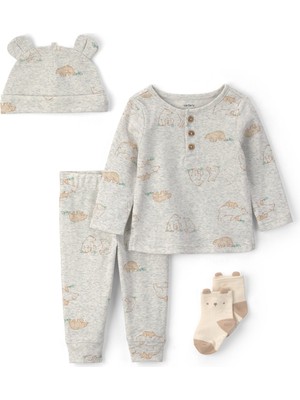 Carter's Erkek Bebek 3lü Set Yenidoğan-12 Ay Gri