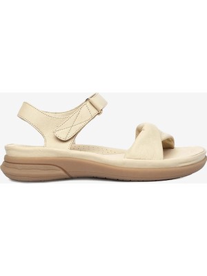 Greyder Kadın Bej Hakiki Deri Sandalet 5Y2FS33580