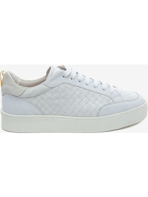 Greyder Kadın Beyaz Hakiki Deri Sneaker Ayakkabı 5Y2SA34441