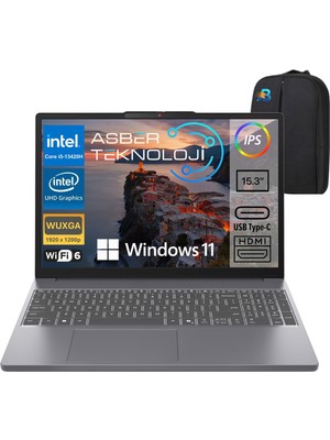 Lenovo Ideapad Slim 3 15IRH10 Intel Core I5 13420H 8gb Ram 256GB SSD 15.3" Wuxga IPS Windows 11 Home Asbertech Çanta