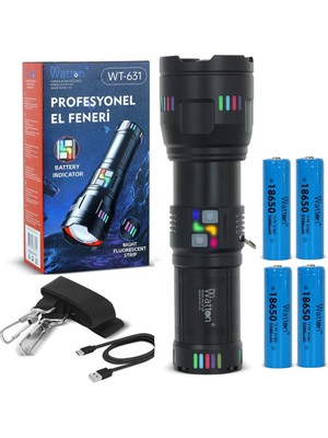 Watton Lazer Etkili Profesyonel El Feneri 30.000 Lümen WT-631