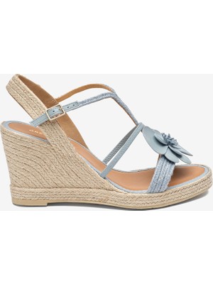 Greyder Kadın Mavi Hakiki Deri Topuklu Sandalet 5Y2WS59228