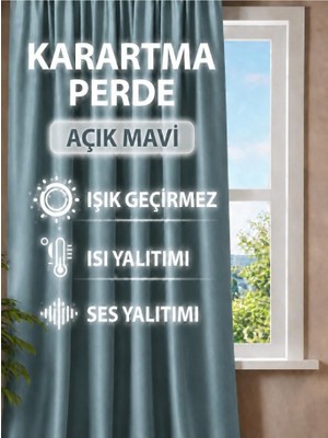 Yuka Ekru Blackout Işık Geçirmez Karartma Fon Perde Pilesiz Tek Kanat Karartma Güneşlik Her Odaya Uygun